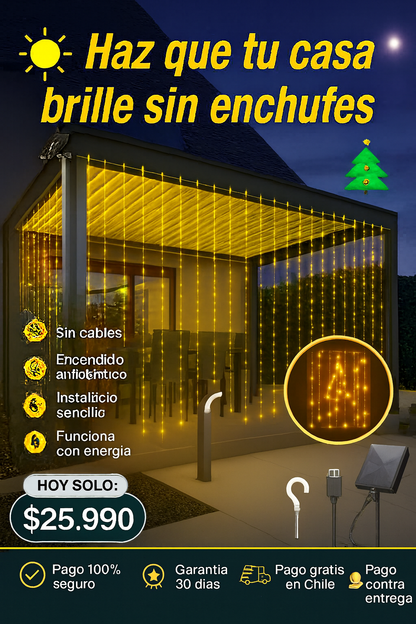 Navidad Radiante con Cortina Solar™